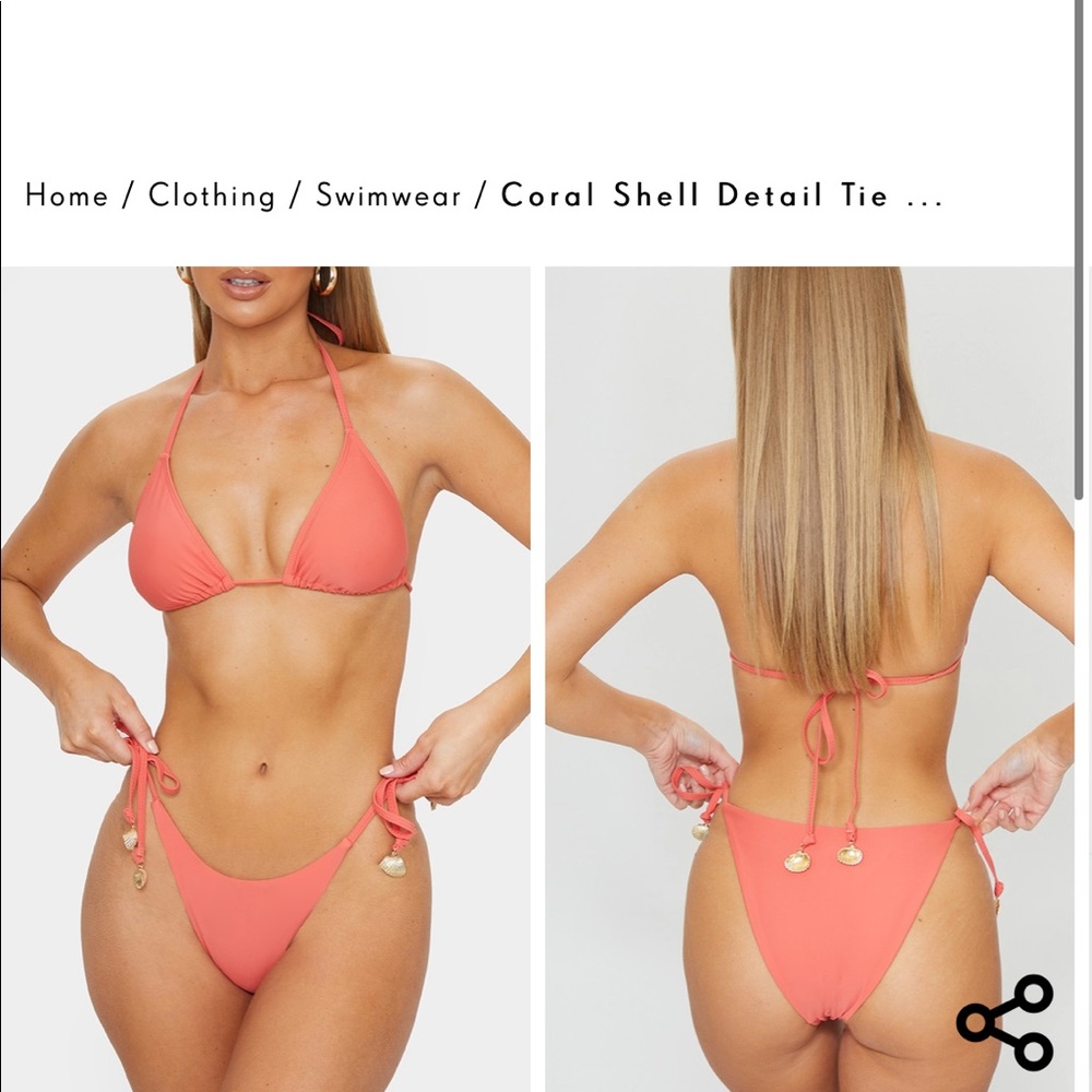 orange seashell bikini